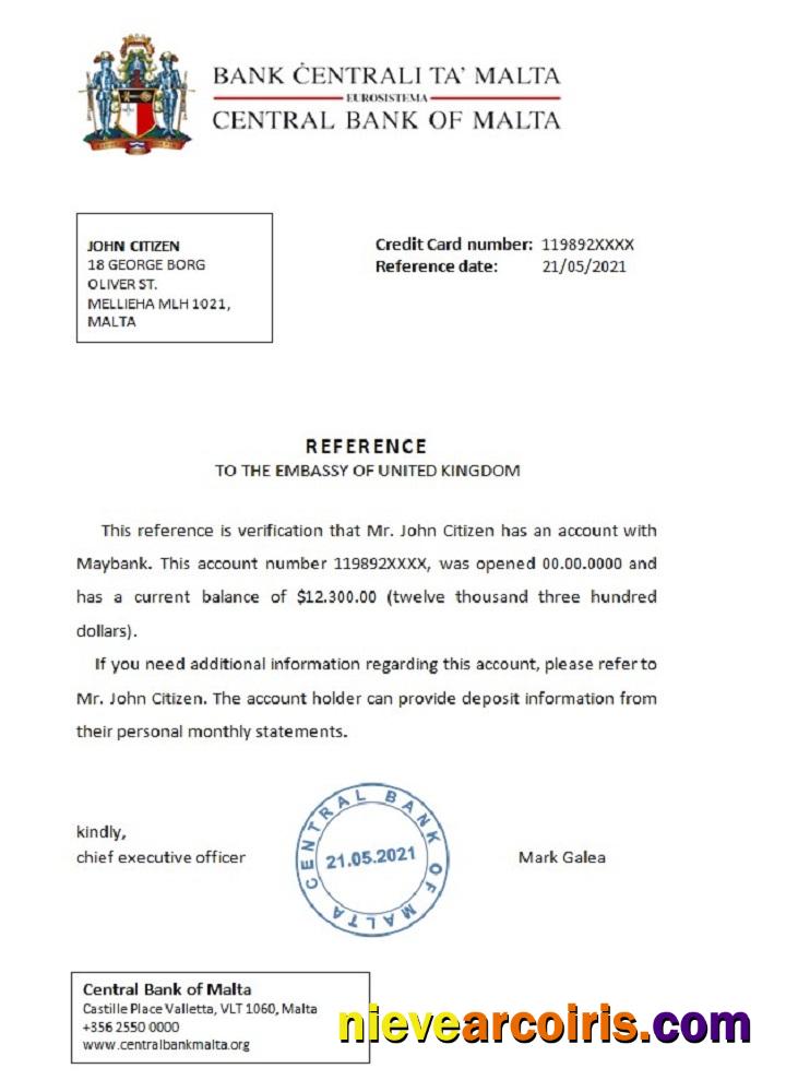 Malta Central Bank of Malta reference